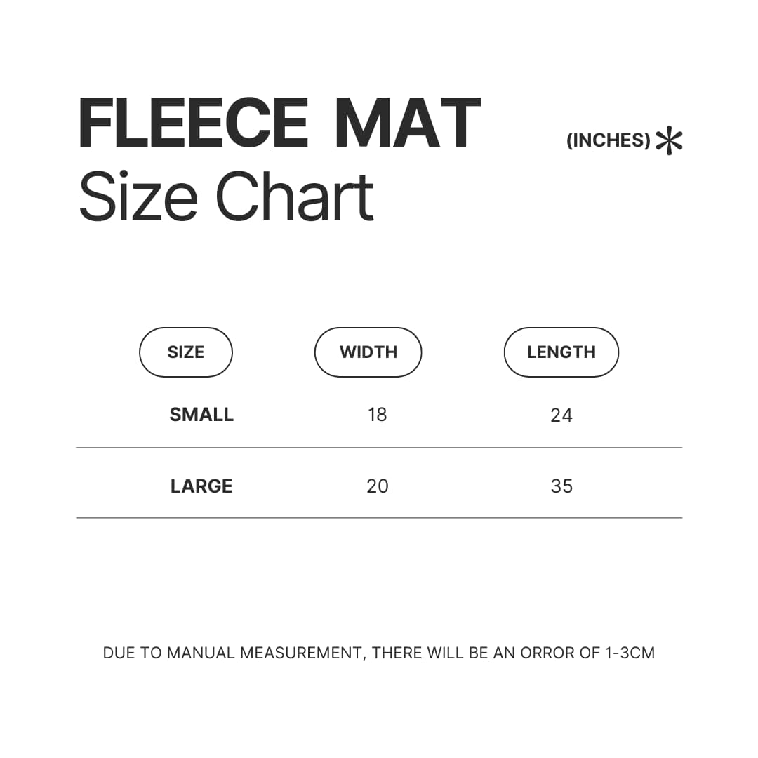 Fleece Mat Size Chart - aespa UK Shop