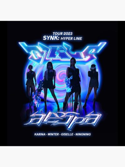 Alternative view of aespa Live Tour 2023 Synk Hyper Line Throw Pillow
