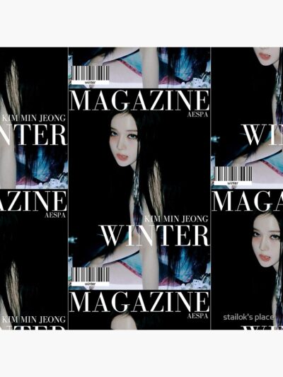 Alternative view of aespa Winter Magazine Cover Throw Pillow