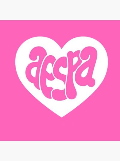 Alternative view of aespa Heart Logo Throw Pillow