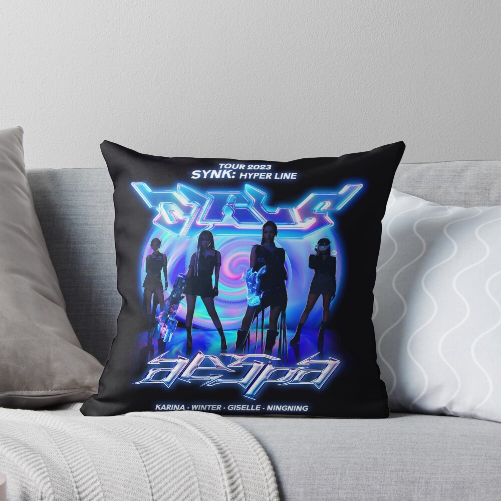 aespa Live Tour 2023 Synk Hyper Line Throw Pillow